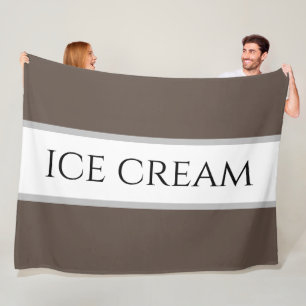 Manta Polar ICE CREAM Chocolate Brown Vanilla Rayas blancas