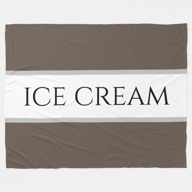 Manta Polar ICE CREAM Chocolate Brown Vanilla Rayas blancas (Frente (Horizontal))