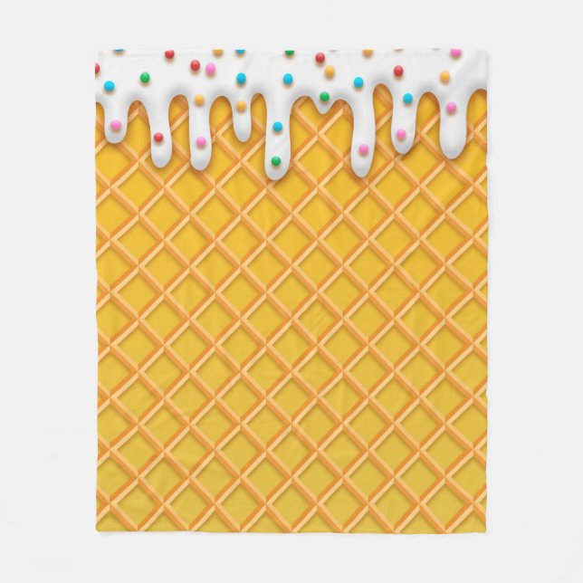 Manta Polar Ice Cream Drip Waffle Cone With Sprinkles (Anverso)