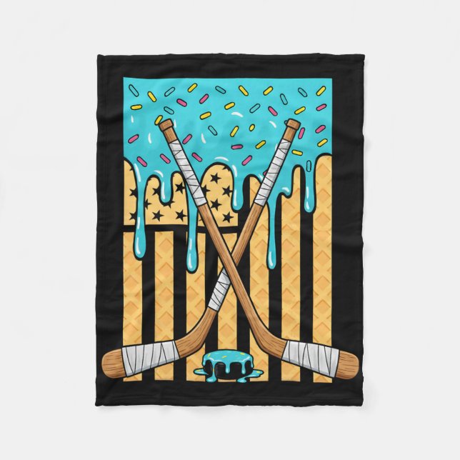 Manta Polar Ice Hockey Ice Cream Drip Boys American Flag Youth (Anverso)