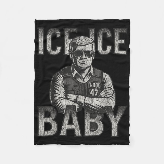 Manta Polar Ice Ice Baby Retro Funny Trump  (Anverso)