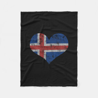Manta Polar Iceland Flag Icelander Love Heart Home Vacation Fa