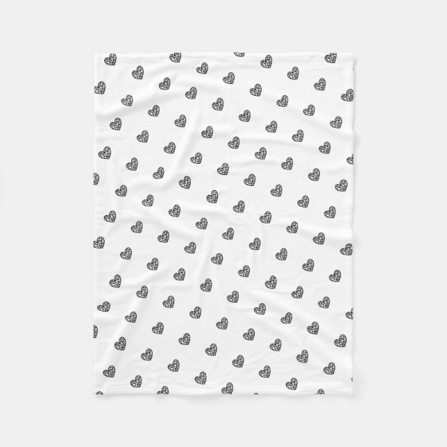 Manta Polar Icono de corazón geo mascota (Anverso)