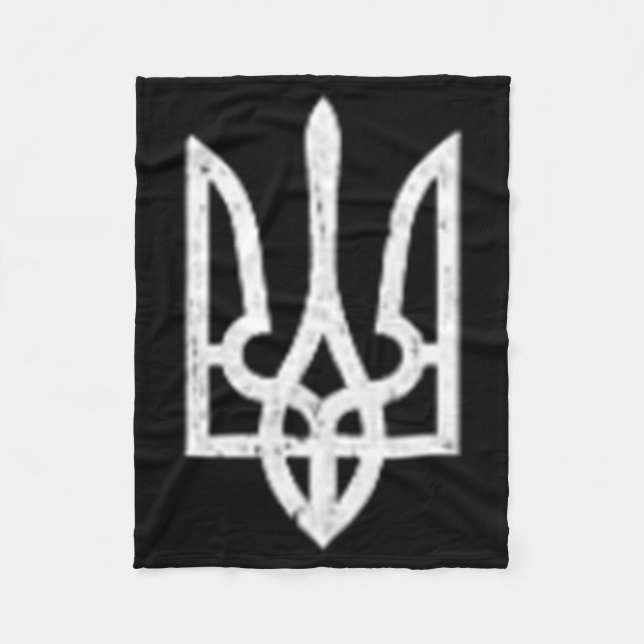 Manta Polar Icono Tryzub ucraniano - Tridente de Ucrania (Anverso)