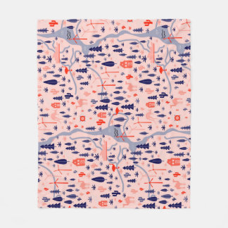 Manta Polar Iconos australianos, patrón decorativo impecable.