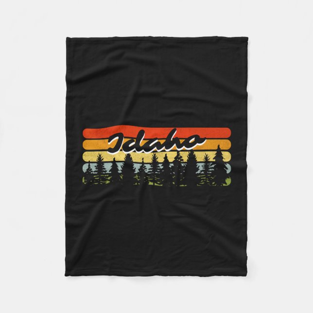 Manta Polar Idaho Forest Sunset Trees Cabin Theme Souvenir  (Anverso)