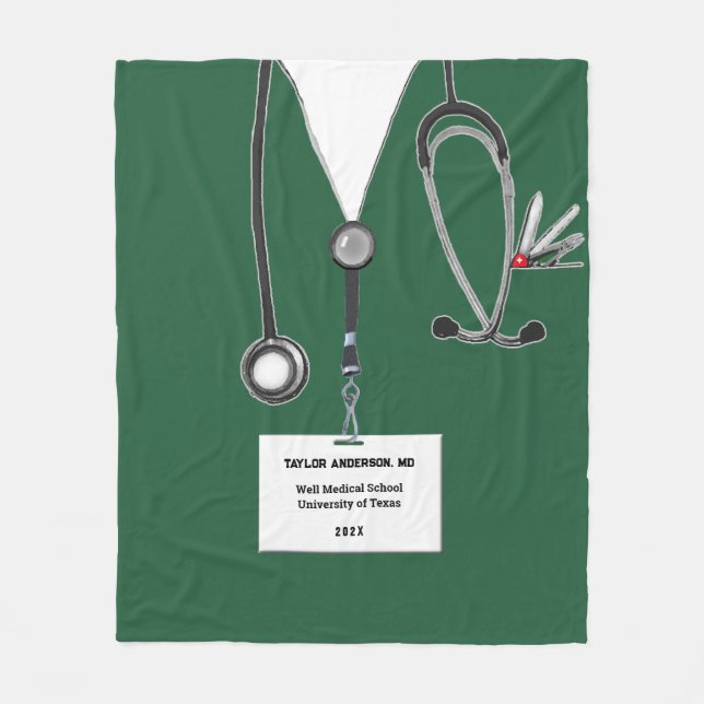 Manta Polar Ideas de regalo Médica personalizadas (Anverso)