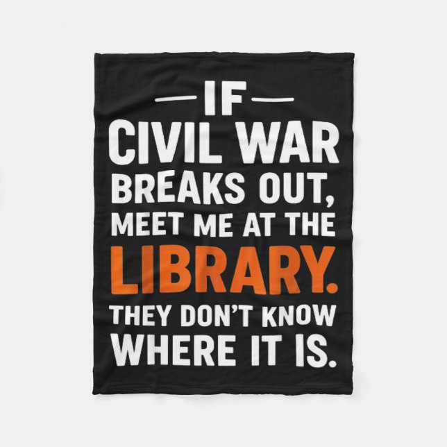 Manta Polar If Civil War Breaks Out Meet Me At The Library Rea (Anverso)