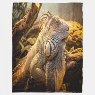 Manta Polar Iguana Dorada