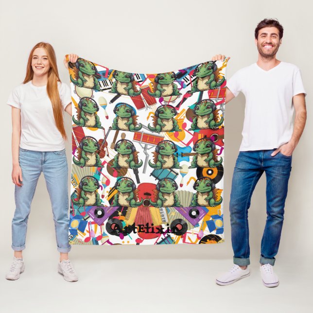 Manta Polar Iguana escuchando música impresa (In situ)