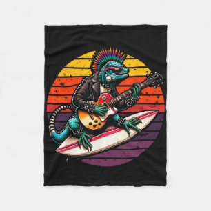 Manta Polar Iguana Punk Rock'n Roll Goth Lagarto Guitarra, Ver