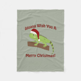 Manta Polar Iguana Te Desea Una Feliz Navidad