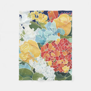 Manta Polar II floral de medianoche