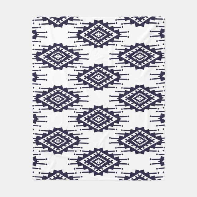 Manta Polar Ikat Boho Aztec Textile Motif (Anverso)