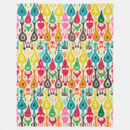 Manta Polar ikat de amor de marfil