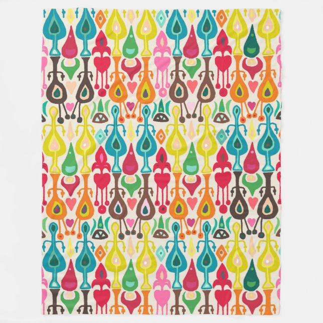 Manta Polar ikat de amor de marfil (Anverso)
