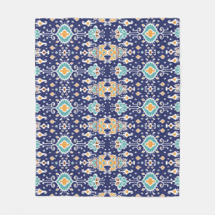 Manta Polar Ikat Geometric: Ornamento Folklore Oriental.
