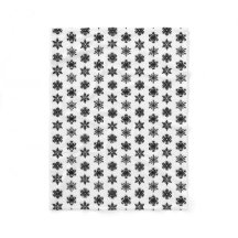 Ikat Snowflakes - Blanco y negro