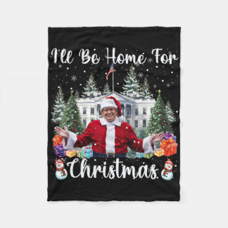 Manta Polar I'll Be Home For Christmas Funny Santa Claus Trump