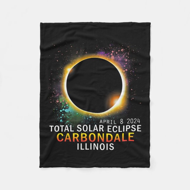 Manta Polar Illinois Eclipse Solar Total Abril 8 2024 (Anverso)