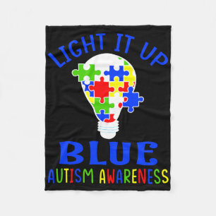 Manta Polar Ilumínalo de Azul Conciencia del Autismo Rompecabe