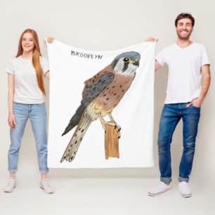 Manta Polar Ilustracion americano de aves de Kestrel