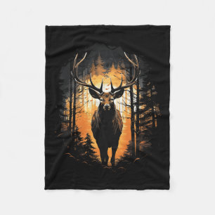 Manta Polar Ilustracion de animales salvajes de ciervos forest