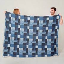 Ilustracion de arte de mosaico Denim Fabric No18