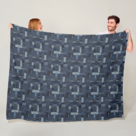 Manta Polar Ilustracion de arte de mosaico Denim Fabric No8