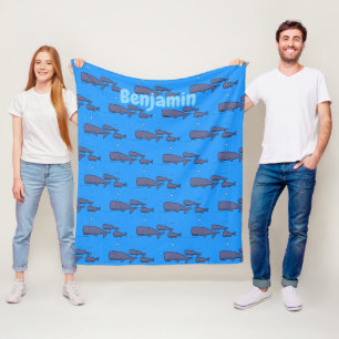 Manta Polar Ilustracion de ballenas personalizados migratorias