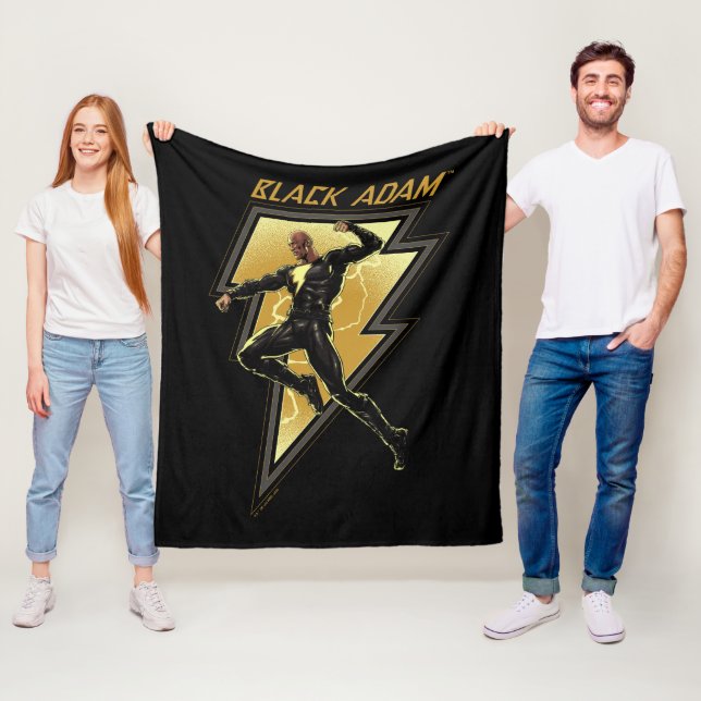 Manta Polar Ilustracion de caracteres Black Adam Lightning Bol (In situ)