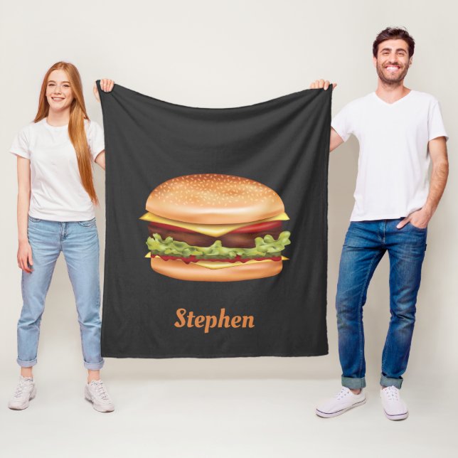 Manta Polar Ilustración de comida rápida de hamburguesa con no (In situ)