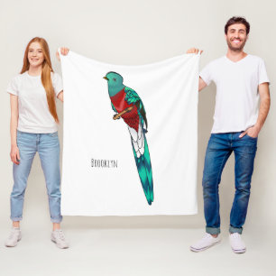 Manta Polar Ilustración de dibujos animados de ave quetzal res