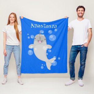 Manta Polar Ilustración de dibujos animados de burbujas de nar
