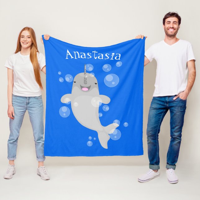 Manta Polar Ilustración de dibujos animados de burbujas de nar (In situ)