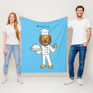 Manta Polar Ilustración de dibujos animados de un chef león li