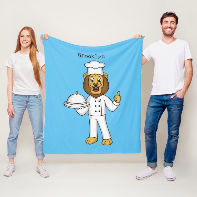 Manta Polar Ilustración de dibujos animados de un chef león li (In situ)