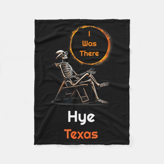 Manta Polar Ilustración de eclipse solar Hye Texas allí (Anverso)