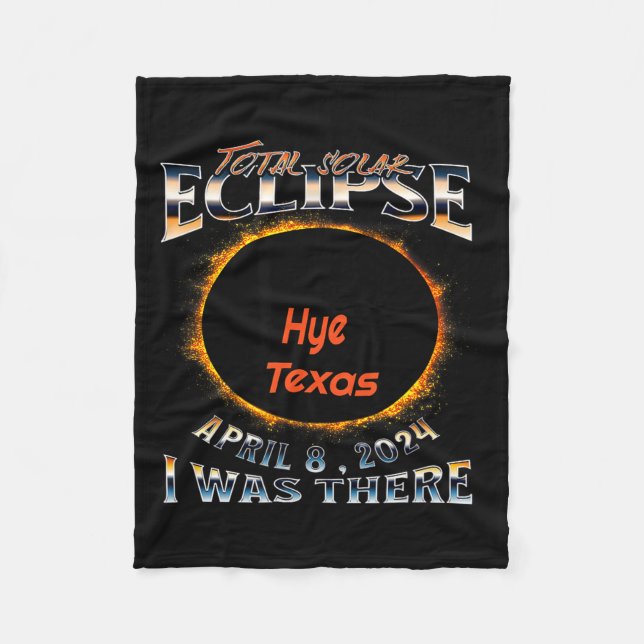 Manta Polar Ilustración de eclipse solar Hye Texas allí (Anverso)