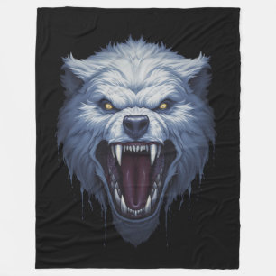 Manta Polar Ilustración de fantasía oscura de la cabeza de lob