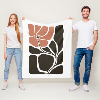 Manta Polar Ilustración de Flores Arte
