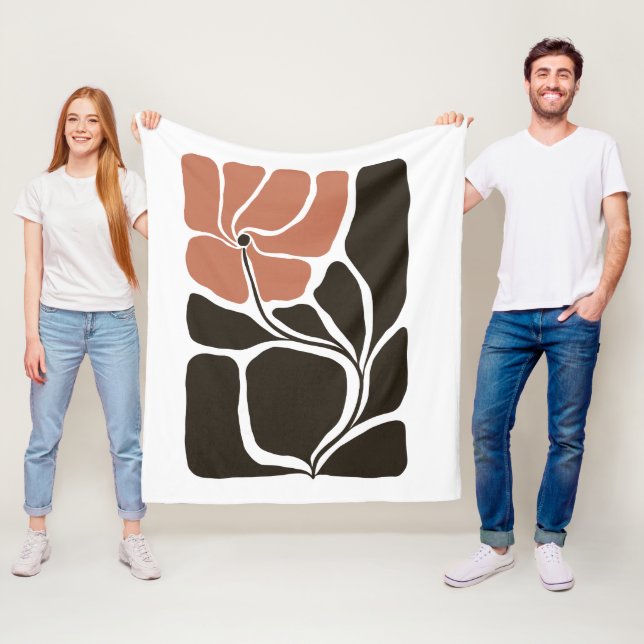 Manta Polar Ilustración de Flores Arte (In situ)