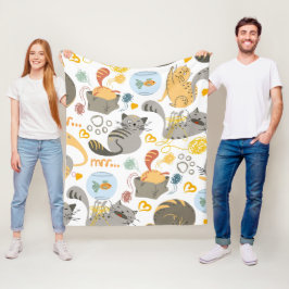 Manta Polar Ilustración de gato