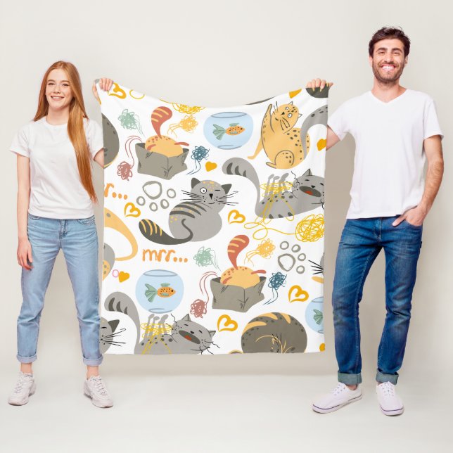 Manta Polar Ilustración de gato (In situ)
