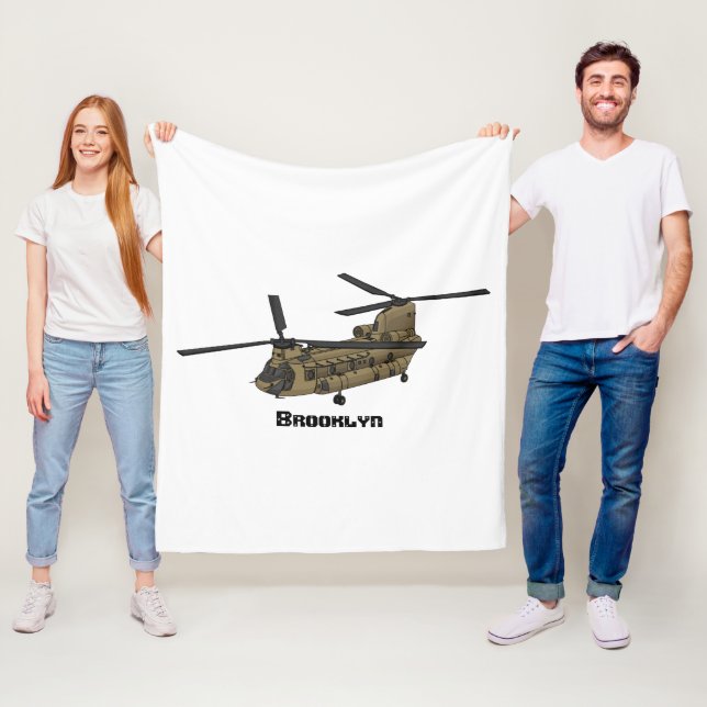 Manta Polar Ilustracion de helicópteros militares de Chinook (In situ)