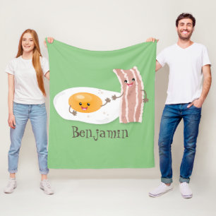 Manta Polar Ilustracion de huevo de kawaii y personalizado de 