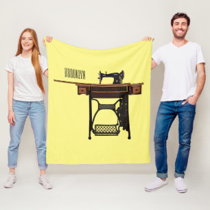 Manta Polar Ilustracion de máquina de coser personalizado