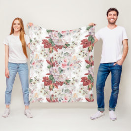 Manta Polar ilustracion de orquídeas y flores de encaje lily l