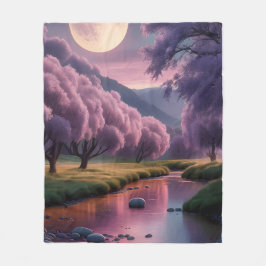 Manta Polar Ilustración de paisaje de ensueño lunar de fantasí