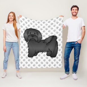 Manta Polar Ilustración de perro de dibujos animados Havanés n